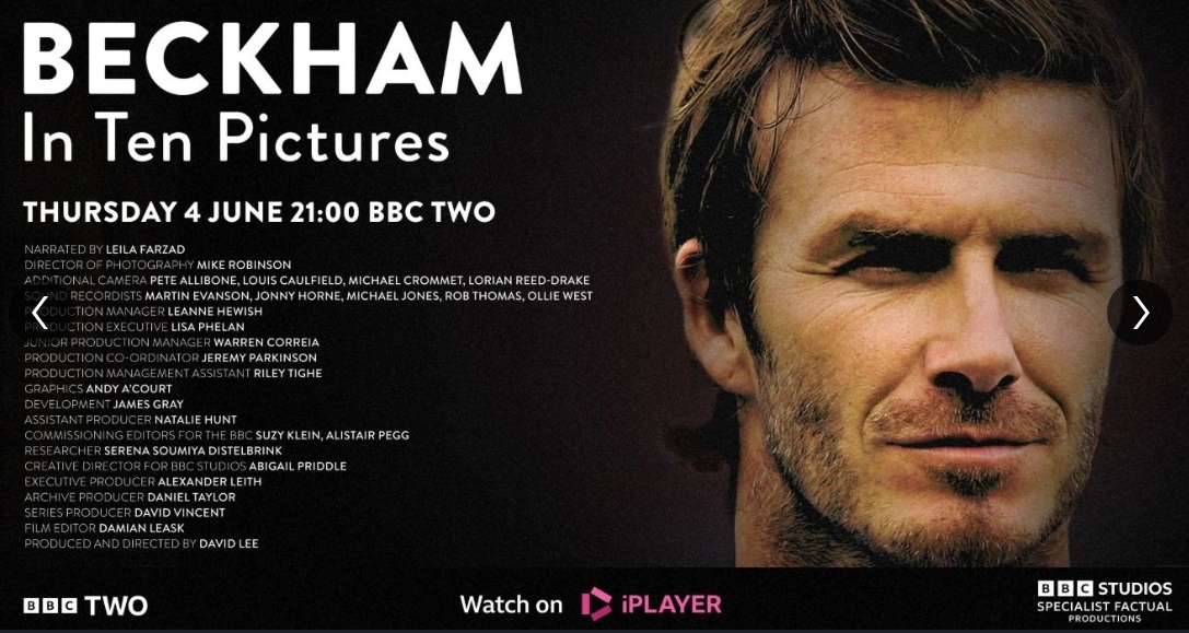 Beckham In Ten Pictures title artwork